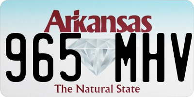 AR license plate 965MHV