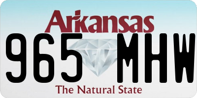 AR license plate 965MHW