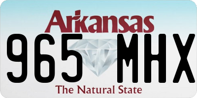 AR license plate 965MHX