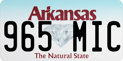 AR license plate 965MIC