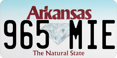 AR license plate 965MIE