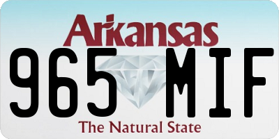 AR license plate 965MIF