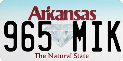 AR license plate 965MIK
