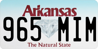 AR license plate 965MIM