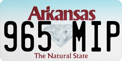 AR license plate 965MIP