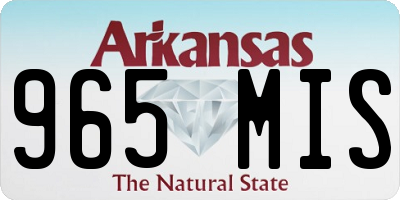 AR license plate 965MIS