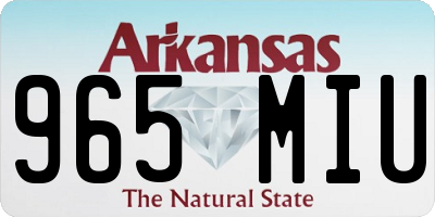 AR license plate 965MIU