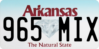 AR license plate 965MIX