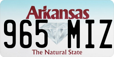 AR license plate 965MIZ