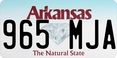 AR license plate 965MJA