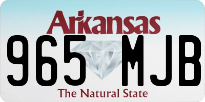 AR license plate 965MJB