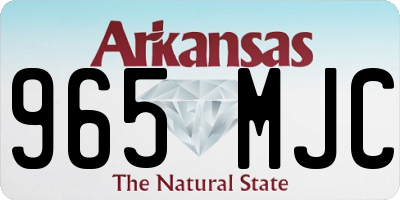 AR license plate 965MJC