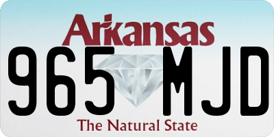 AR license plate 965MJD
