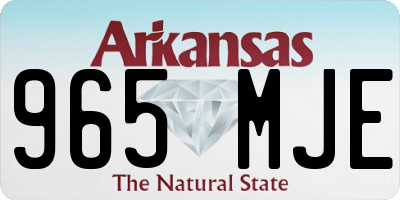 AR license plate 965MJE