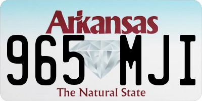 AR license plate 965MJI