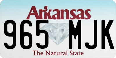 AR license plate 965MJK
