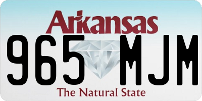 AR license plate 965MJM