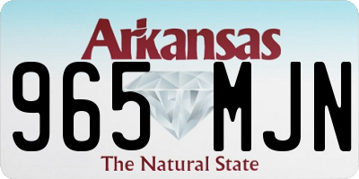 AR license plate 965MJN