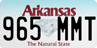 AR license plate 965MMT