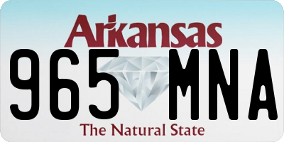 AR license plate 965MNA