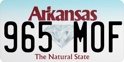 AR license plate 965MOF