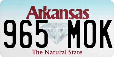 AR license plate 965MOK