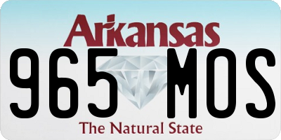 AR license plate 965MOS
