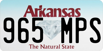 AR license plate 965MPS