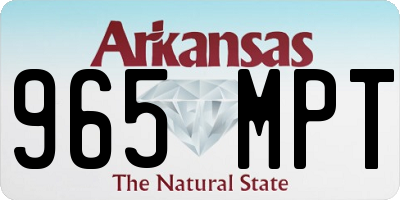 AR license plate 965MPT
