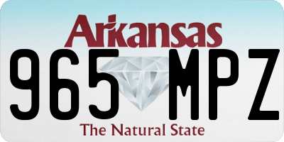 AR license plate 965MPZ