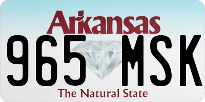 AR license plate 965MSK