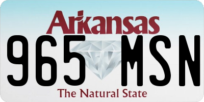 AR license plate 965MSN