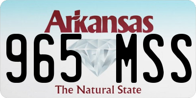 AR license plate 965MSS