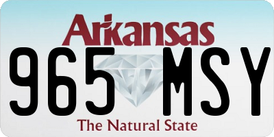 AR license plate 965MSY