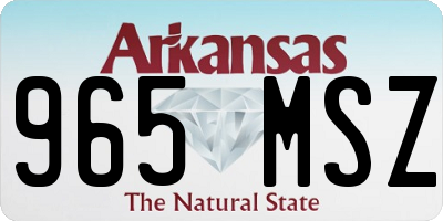 AR license plate 965MSZ