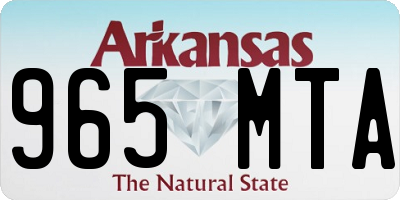 AR license plate 965MTA