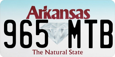 AR license plate 965MTB