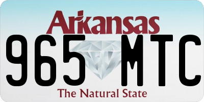 AR license plate 965MTC