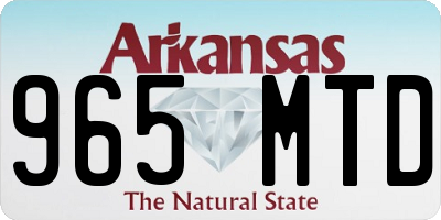 AR license plate 965MTD