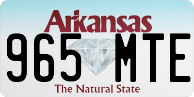 AR license plate 965MTE