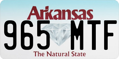 AR license plate 965MTF