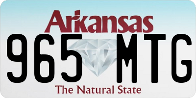 AR license plate 965MTG