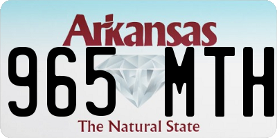AR license plate 965MTH