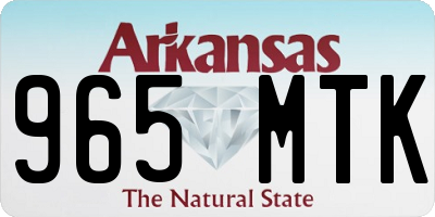 AR license plate 965MTK