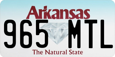 AR license plate 965MTL