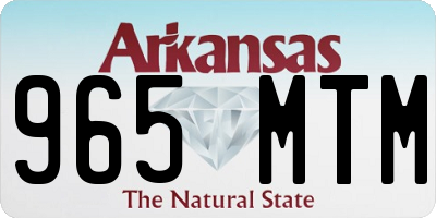 AR license plate 965MTM
