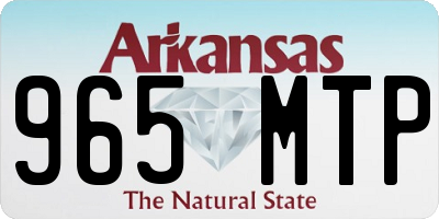 AR license plate 965MTP