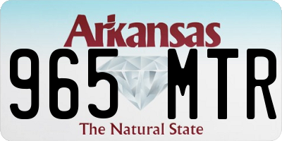 AR license plate 965MTR