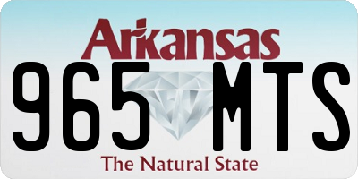 AR license plate 965MTS