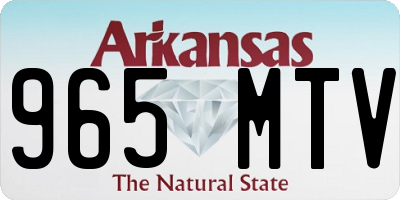 AR license plate 965MTV